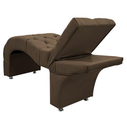 Imagem de Maca Estética com Encosto Dobrável Facial Capitonê Cílios Salão P02 Suede - Doce Sonho Móveis