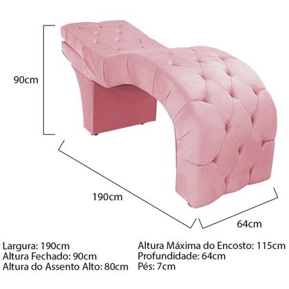 Imagem de Maca Estética com Encosto Dobrável Facial Capitonê Cílios Salão P02 Suede - Doce Sonho Móveis