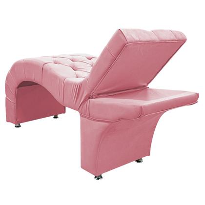 Imagem de Maca Estética com Encosto Dobrável Facial Capitonê Cílios Salão P02 Suede - Doce Sonho Móveis