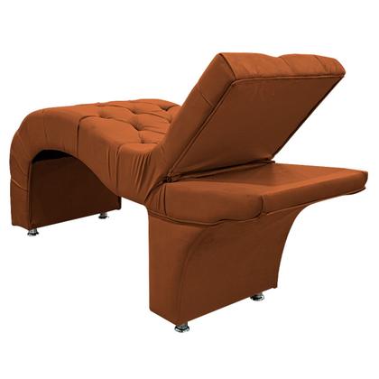 Imagem de Maca Estética com Encosto Dobrável Facial Capitonê Cílios Salão P02 Suede - Doce Sonho Móveis