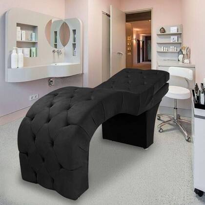 Imagem de Maca Estética Estofada Reclinável Ergonômica Suede Camila Preto