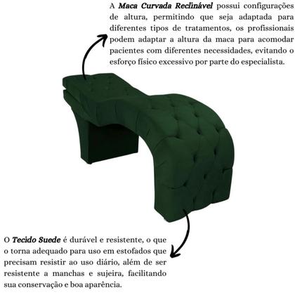 Imagem de Maca Estética Estofada Reclinável Ergonômica Suede Marilia