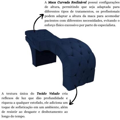 Imagem de Maca Estética Estofada Reclinável Ergonômica Veludo Sabrina