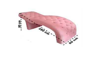 Imagem de Maca Estética Joe 60X180 cm Veludo Rosa Pink Facial Cílios E Sobrancelhas Ms Decor