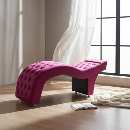 Imagem de Maca Estética Joe 60X180 cm Veludo Rosa Pink Facial Cílios E Sobrancelhas Ms Decor