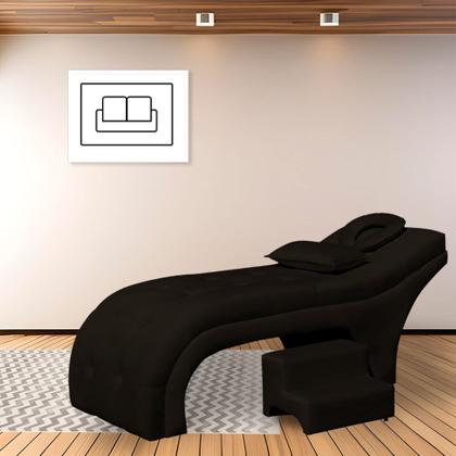 Imagem de Maca Estética Luxo Veludo Botonê 80cm Cílios Sobrancelha