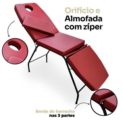 Imagem de Maca Estética Massagem 3 posições com Orifício para o Rosto For ty Store