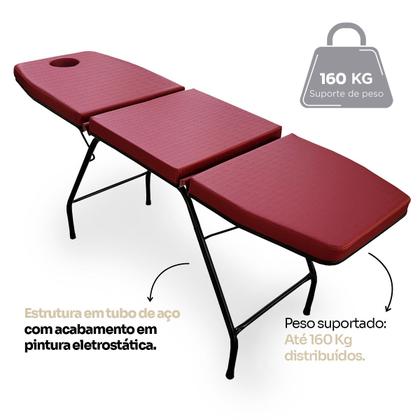 Imagem de Maca Estética Massagem 3 posições com Orifício para o Rosto For ty Store