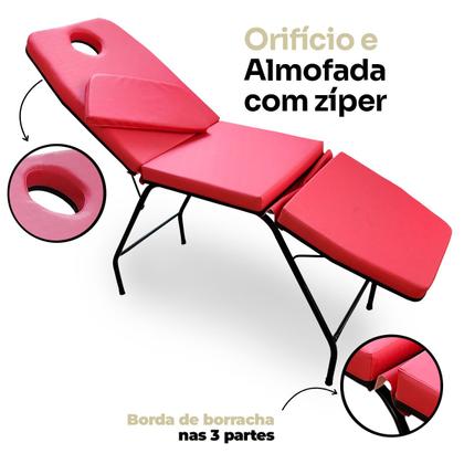 Imagem de Maca Estética Massagem 3 posições com Orifício para o Rosto For ty Store