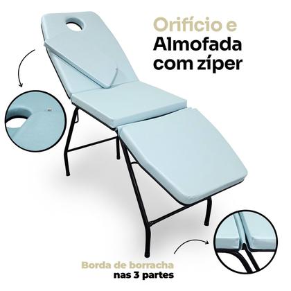 Imagem de Maca Estética Massagem 3 posições com Orifício para o Rosto For ty Store