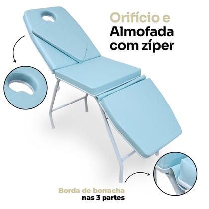 Imagem de Maca Estética Massagem 3 posições com Orifício para o Rosto For ty Store