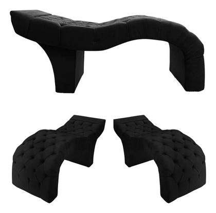 Imagem de Maca Estetica Preta Profissional Premium Suede - Santo Box