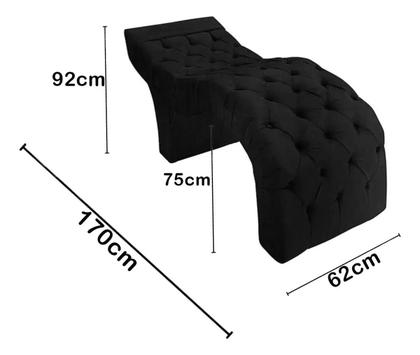 Imagem de Maca Estetica Preta Profissional Premium Suede - Santo Box