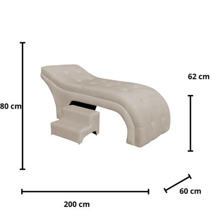 Imagem de Maca Estofada Estética Botonê 60 cm Sobrancelha Cilios