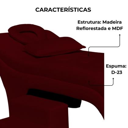 Imagem de Maca Estofada Estética Botonê 80 cm Sobrancelha Cilios