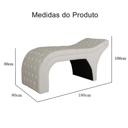 Imagem de Maca Estofada Estética Capitonê 80 cm material sintético Bege - FM
