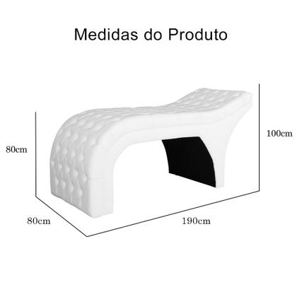 Imagem de Maca Estofada Estética Capitonê 80 cm material sintético Branco - FM