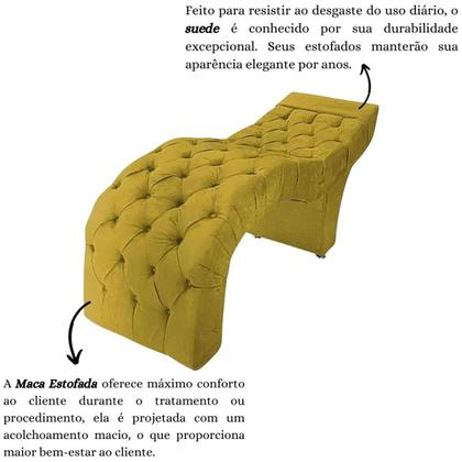 Imagem de Maca Estofada Estética Cílios Salão Spa Suede Adriana