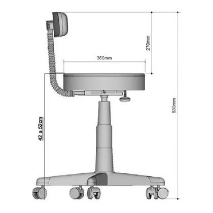 Imagem de Maca Extensão De Cílios e Sobrancelhas com Massagem + Cadeira Mocho material sintético Preto SOFA STORE