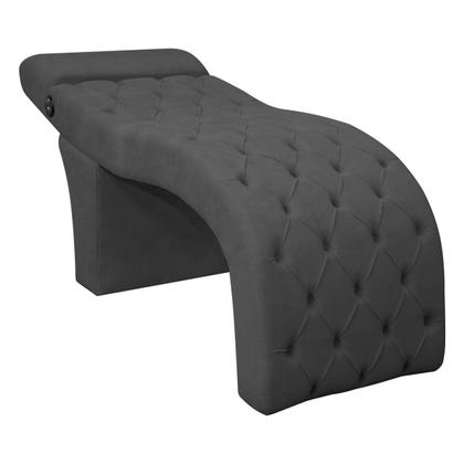 Imagem de Maca Lash Designer Cilios Luxo Estofada com Massagem Bouclê Cinza Grafite
