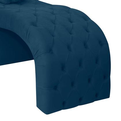 Imagem de Maca Lash Designer Cilios Luxo Estofada com Massagem Veludo Azul Marinho