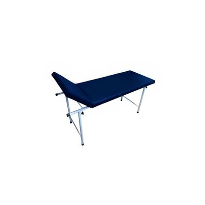 Imagem de Maca Mesa de Exame Clínico Desmontável 80x55x180cm Estofada Azul Marinho