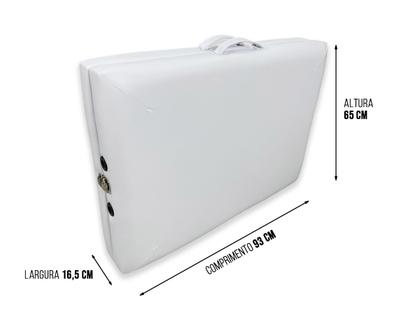Imagem de Maca Mesa Divã Dobrável portátil Maleta fixa Reforçada Premium Estética Depilação Massagem Cílios Tatuagem