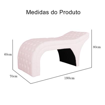 Imagem de Maca Para Consultório Estética Facial Cílios Sobrancelha Com Escada E Almofada Pescoço - Sv Decor