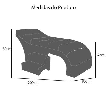 Imagem de Maca Para Estética Estofada Botonê Suede 80cm - Estopar