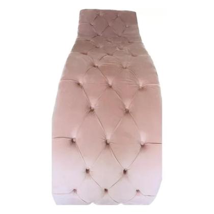 Imagem de Maca para Estética Luxo Veludo Rose com Capitone e Almofada Inclusa Estofados Boutique BK