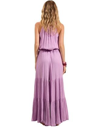 Imagem de Macacão Amplo Pantalona Com Túnel De Regulagem Na Cintura Lilás Yacamim O3