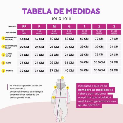 Imagem de Macacão Bebê Infantil Fofo Pelúcia Ursinho Inverno Quentinho