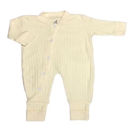 Imagem de Macacão Bebe malha com zíper vira pé menino menina 2 Peças