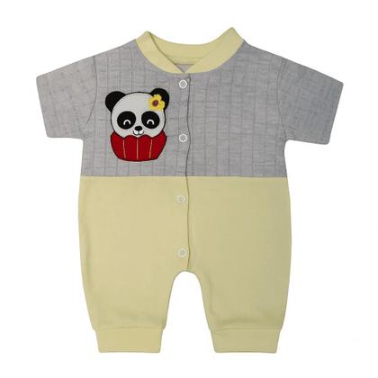 Imagem de Macacão Bebê Manga Curta Bordado De Animais Menino Menina