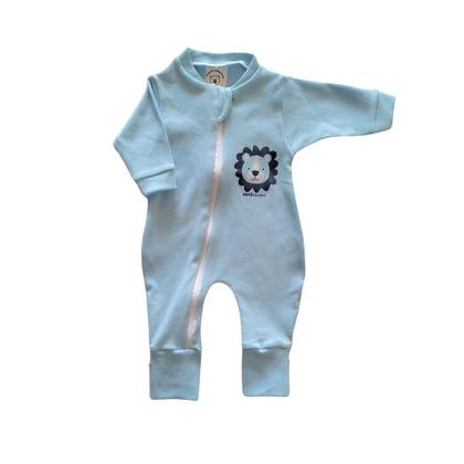 Imagem de Macacão Bebê Manga Longa Recém Nascido Algodão Com Zíper