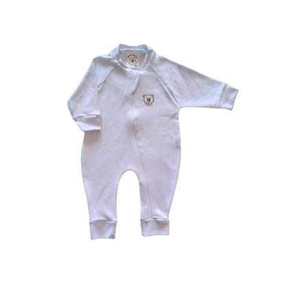 Imagem de Macacão Bebê Manga Longa Recém Nascido Algodão Com Zíper