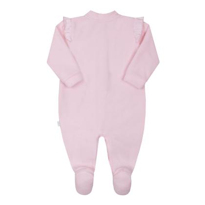 Imagem de Macacão Bebê Manga Longa Soft Apeluciado Quentinho Rosa