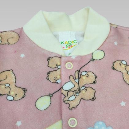 Imagem de Macacão Bebê Menina Manga Longa Plush Pé Reverso Confortável Kadic 25