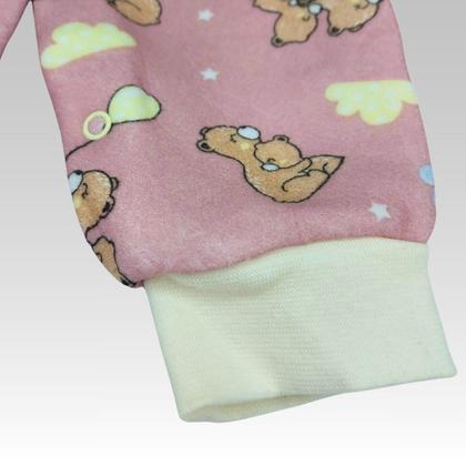 Imagem de Macacão Bebê Menina Manga Longa Plush Pé Reverso Confortável Kadic 25