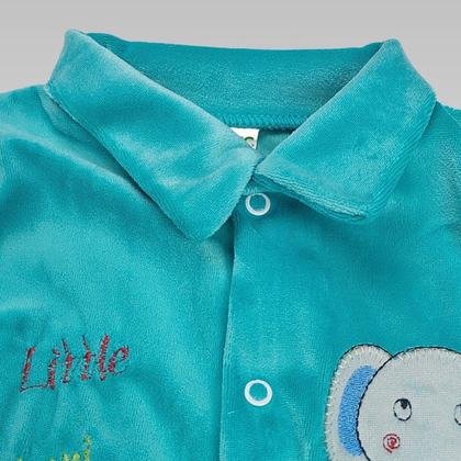 Imagem de Macacão Bebê Menino Manga Longa Plush Com Pé Confortável Kadic 03