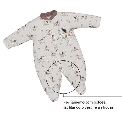 Imagem de Macacão Bebê Menino Suedine Doguinhos Day by Day Upi Uli