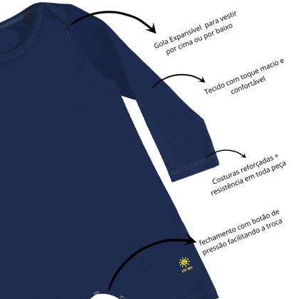 Imagem de Macacão Bebe Praia Piscina Com Proteção Uv 50+