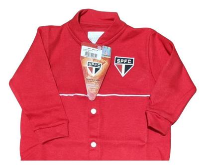 Imagem de Macacão Bebê São Paulo Longo Chuteira Oficial