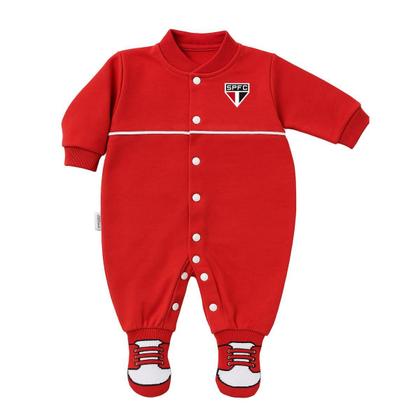 Imagem de Macacão Bebê São Paulo Longo Chuteira Oficial