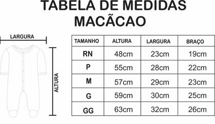 Imagem de Macacão Bebê Soft com Zíper Longo Praticidade Conforto e Proteção a Noite Toda Cerejinha