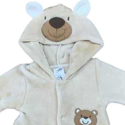 Imagem de Macacao bebe ursinho com touca