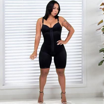 Imagem de Macacão Body Com Bojo Alta Compressão Modelador Com Perna