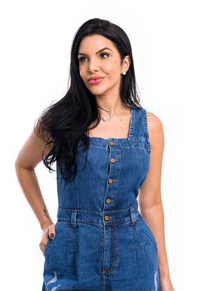 Imagem de Macacão Calça  Slouchy Jeans Sem Lycra