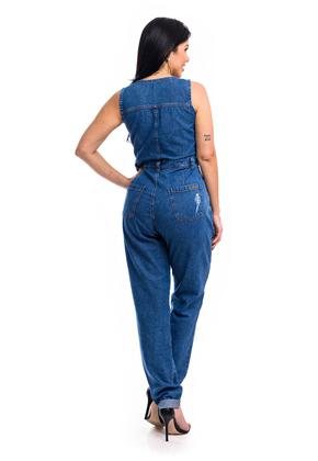 Imagem de Macacão Calça  Slouchy Jeans Sem Lycra