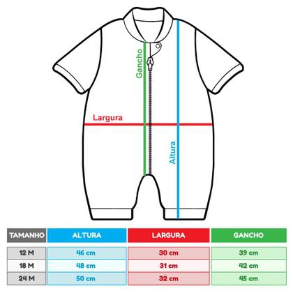 Imagem de Macacão Curto Fantasia Panda Infantil Com Bordado No Capuz